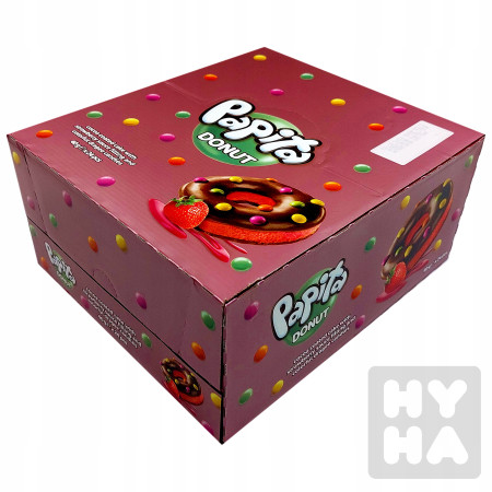 detail Papita donut 40gx24ks jahoda