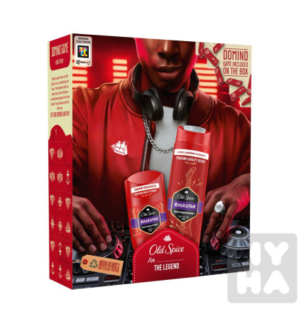 detail Oldspice kazety spr 250ml, tuhy 50ml Rockstar