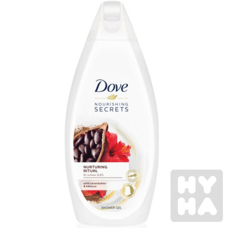 detail Dove SG 500ml whit cacao butter a hibiscus