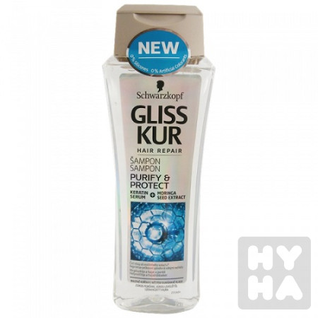 detail Gliss Kur šampón 250ml Purify & Protect