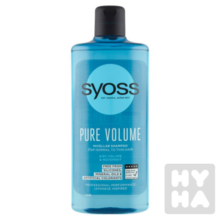detail Syoss sampon 440ml pure volume