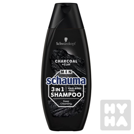 detail Schauma šampón 400ml 3in1 Deep cleasing charcoal
