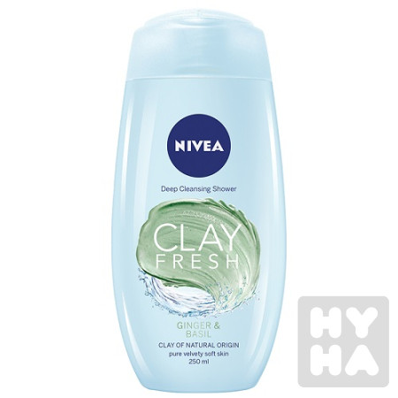 detail Nivea sprchový gel 250ml Clay fresh Ginger&Basil