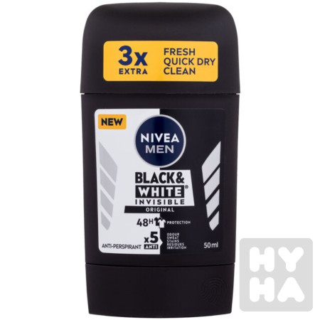 detail Nivea stick 50ml M Black a white invisible Original
