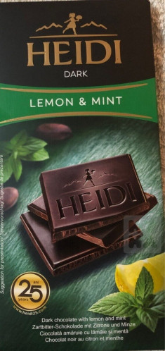 Heidi dark 80g Lemon a mint