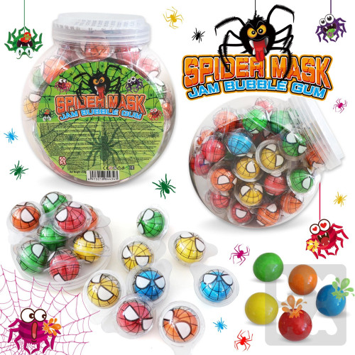 Spider mask jam bubble gum 13g/50ks