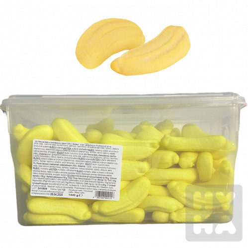 Marshmallow choco filled bananas 12g/120ks