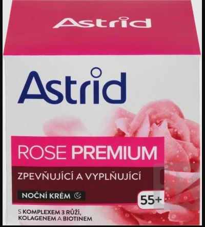 Astrid night cream rose premium 55+