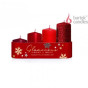 náhled Bartek svíčka Glamorous Red sloupek 40/55 70 85 100 mm
