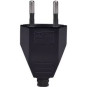 náhled Solight zástrčka plochá 2,5A, přímá, IP20, černá