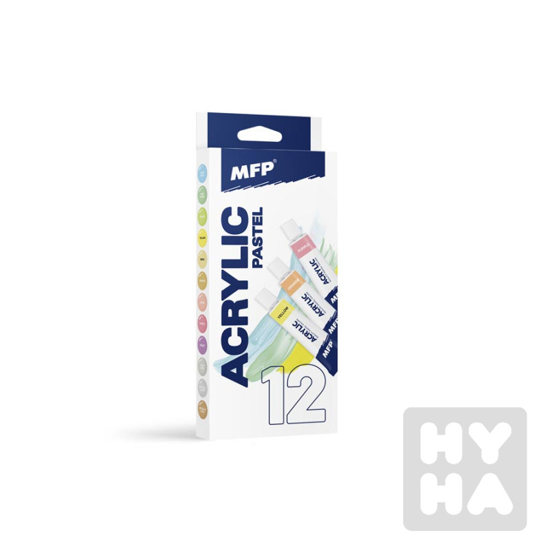 MFP Akrylové barvy set pastel + metal 12*12ml