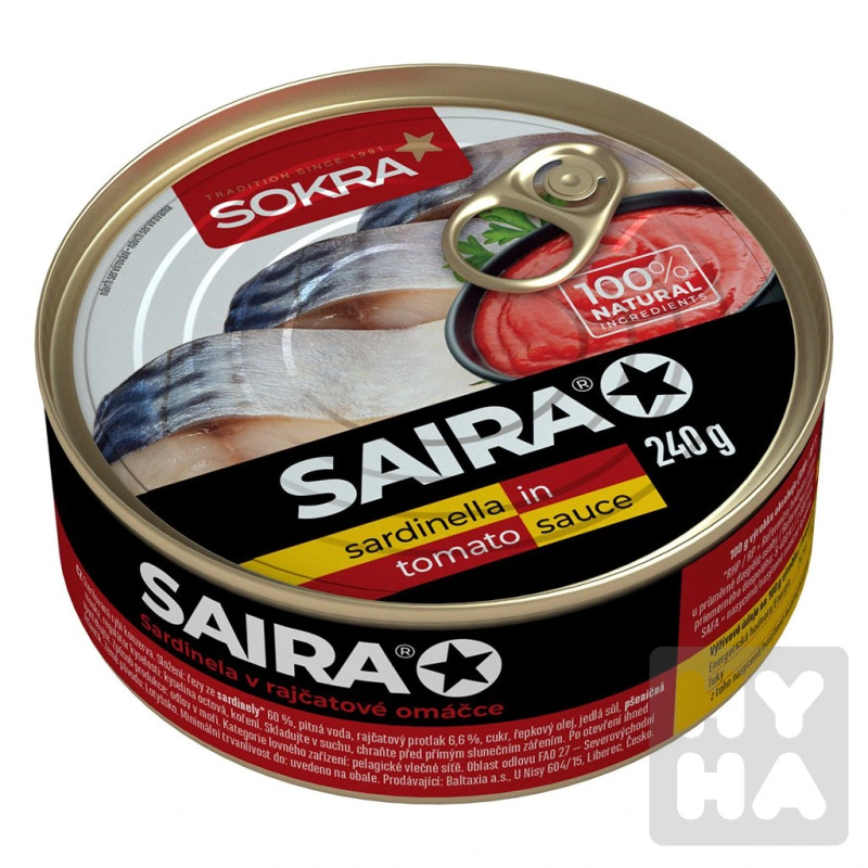 Sokra Saira 240g Sardinela v Rajcatova omac.