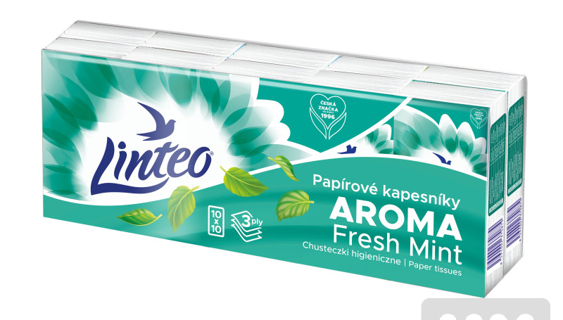 Linteo kapesníky menthol 10x10 3 vrstvy