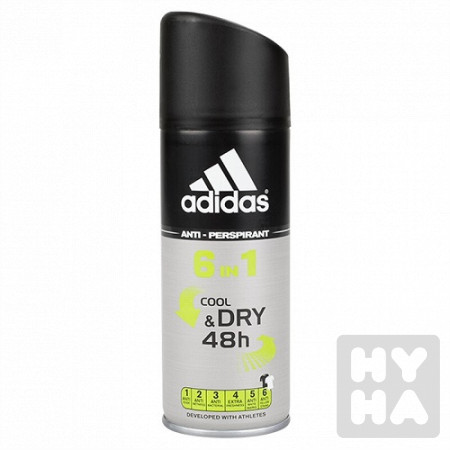 detail Adidas deodorant 150ml 6in1