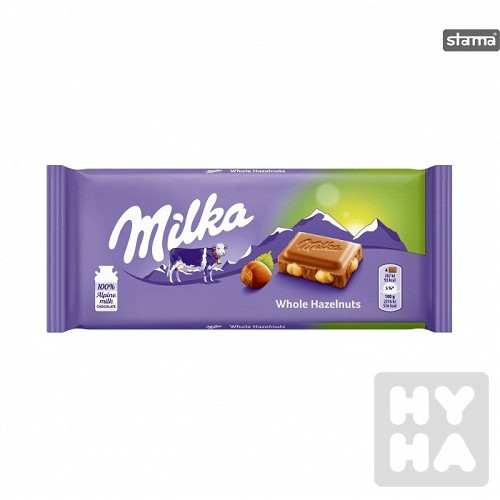 Milka 100g Whole Hazelnuts