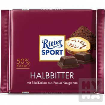 detail Ritter sport 100g dark chocolate