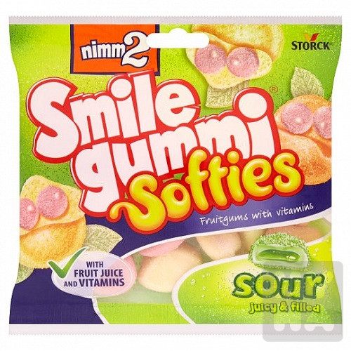 Nimm2 Smile Gummi 90g Softies plněné kyselé