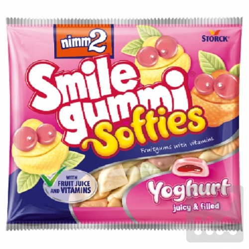 Nimm2 Smile Gummi 90g Yogurt plněné