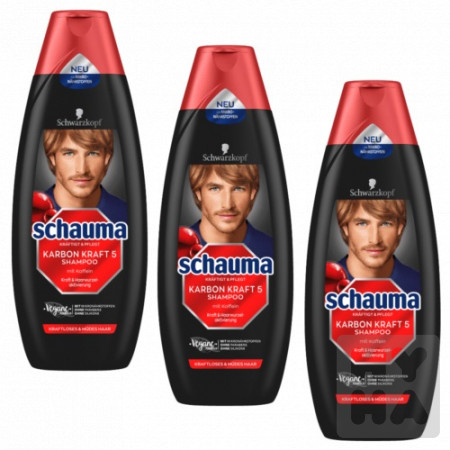 detail Schauma shampoo 400ml Men Karbon kraft 5