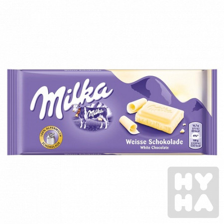 detail Milka 100g Bílá čokoláda