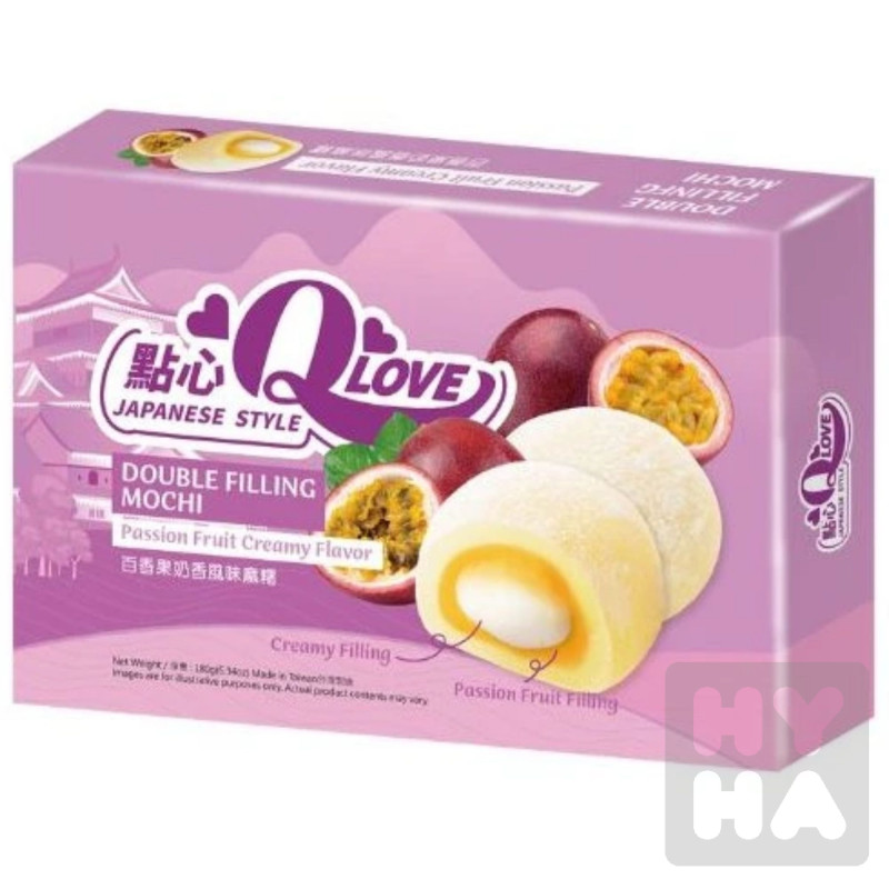 Qlove mochi 180g Double filling Passion fruit