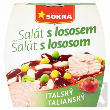 detail Sokra salat s lososem 220g Italsky