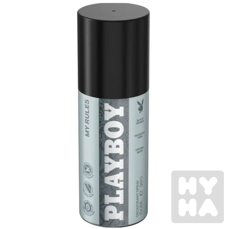 Playboy 150ml deodorant my rules
