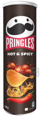 detail Pringles 185g hot a spicy