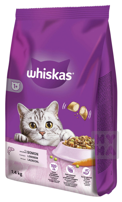 Whiskas granule 1,4kg lososem