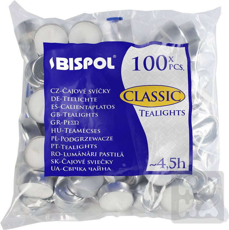 Bispol čajove svicky p15-100ks