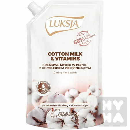 detail Luksja tekute mydlo 400ml Cotton milk a vitamins