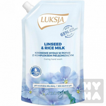 detail Luksja tekute mydlo 400ml Linseed a rice milk