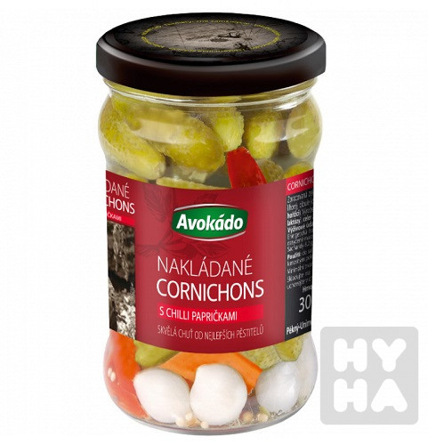 avo cornichons s chilli okurky 300g