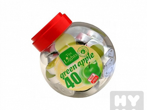 Tea light doza 40ks green apple (d45)