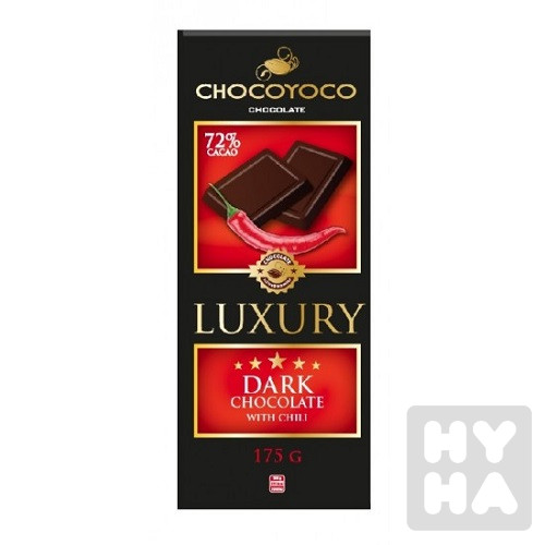 Chocoyoco Luxury 175g Hořká čokoládá s chilli