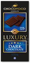 detail Chocoyoco Luxury 175g Hořká čokoláda 75%
