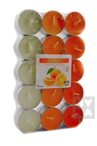 Bispol Aura čajové svíčky 30ks Orange
