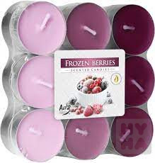 Bispol Aura čajové svíčky 18ks Frozen berries