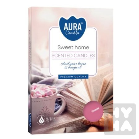 Bispol Aura čajové svíčky 6ks Sweet home