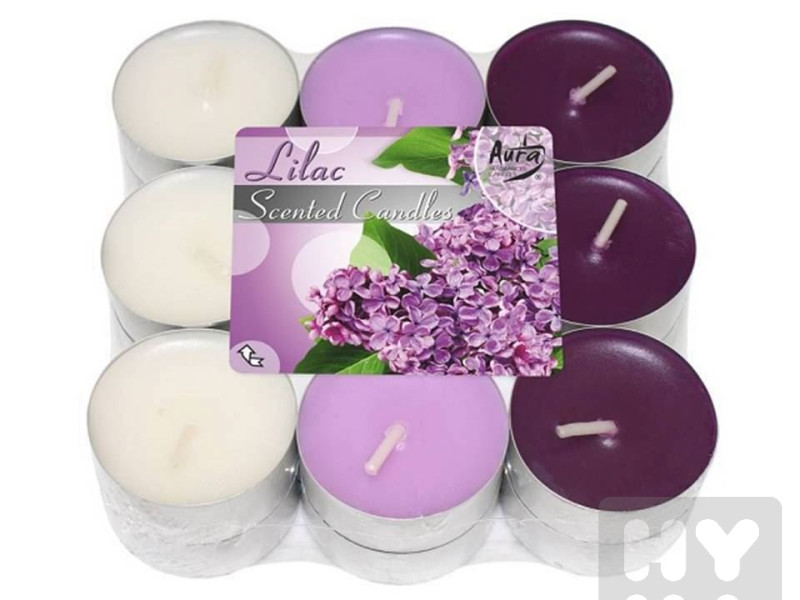 Bispol Aura čajové svíčky 18ks Lilac