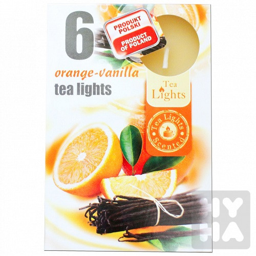 Admit tea lights 6ks Orange, vanilla