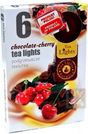 detail Admit tea lights 6ks Chocolate cherry