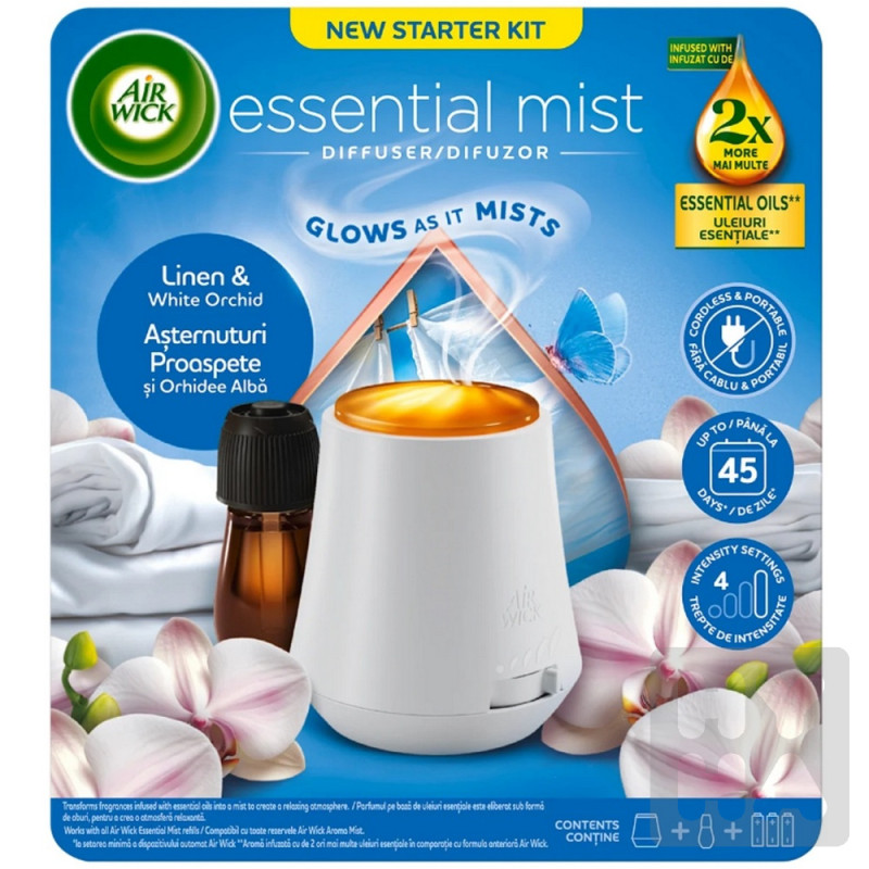 Airwick 20ml aroma komplet Linen a white orchid