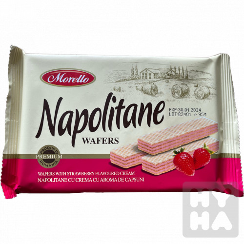 Morello Napolitane wafer 90g jahoda