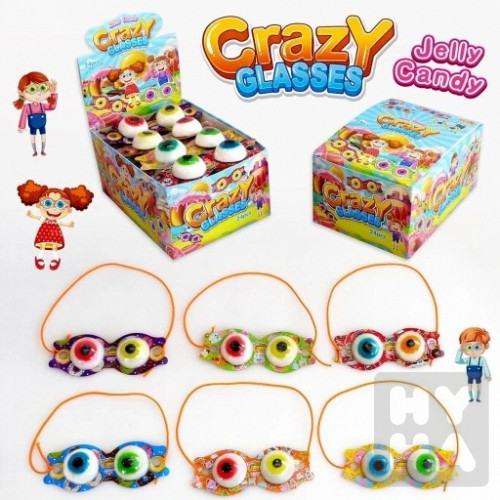 Crazy glasses jelly candy 15g/24ks