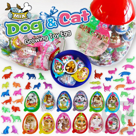detail Dog a Cat growing toy eggs 8g