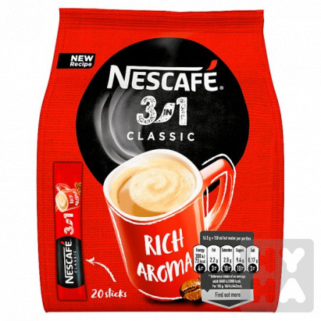 detail Nescafe 3in1 classic 20ks
