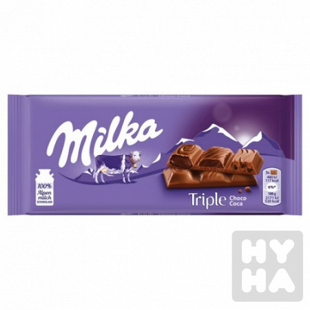 detail Milka 90g Triple Choco Kakao