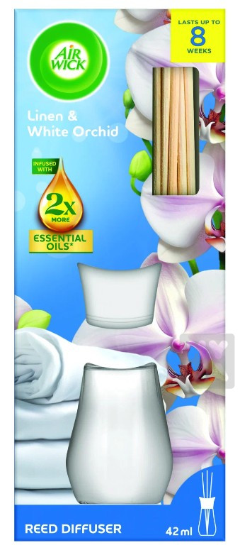 Airwick tyčinky 42ml Linen&White Orchid