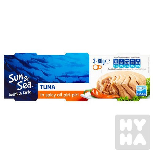 Sun&sea Tunak ve slunečnicovém oleji s pripri 3x80g